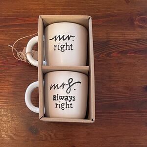 Mr. and Mrs. Right Mug Set
